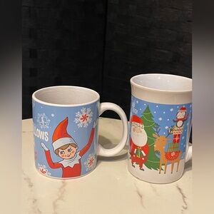 Elf on the Shelf Coffee Mug 2021 Frankford Candy 10oz EUC both mugs (2)